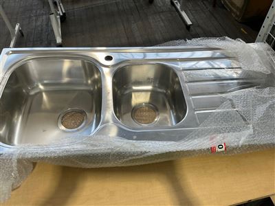 Seima ACERO PLUS 1160 Sink, 1.75B, rd 1T NOF,-No Fittings / slight Dent in Bowl Thumbnail