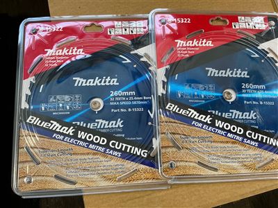MAKITA Timber Circular Saw Blades  -260 mm - Quantity of 2 Thumbnail
