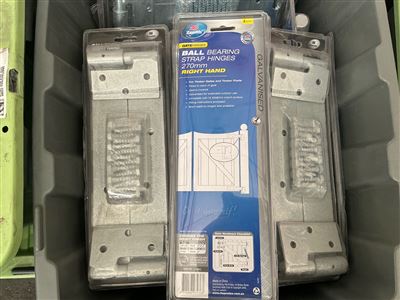 Galv. Gate Strap Hinges-Ball Bearing -   Right Hand Quantity of 12 @ 270 mm Thumbnail