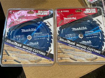MAKITA Timber Circular Saw Blades  -260 mm - Quantity of 2 Thumbnail
