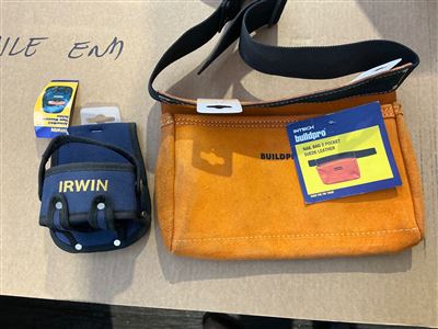Build Pro Suede Leather Nail Bag and Tape Measure Holder Thumbnail