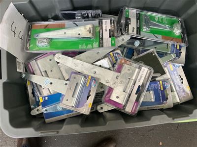 Crate of T Hinges and Strap Hinges Asstd Sizes - Approx  Quantity of 44 Thumbnail