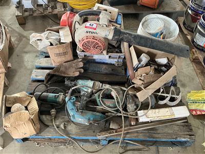 Pallet Lot of Power Tools Includes STIHL Blower Not Tested ( Collect From Penfield Gardens Thumbnail
