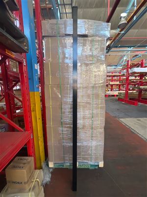Black Security Steel Fence Post, Galvanised & Powder Coated, 2400mm, 65mm x 65mm x 2mm, IRP $75 Thumbnail