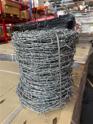 Heavy Duty Barbed Wire 2.0mm Thick Wire Heavy Galvanised HDG 100m Roll with Hand Irp $60+ Thumbnail