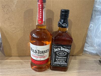 Wild Turkey Bourbon Whiskey 700 Ml &  Tennessee Whiskey 700 Mil Thumbnail