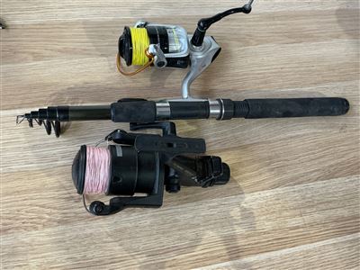Quantity of 2 Fishing  Reels and Telescopic Rod Thumbnail