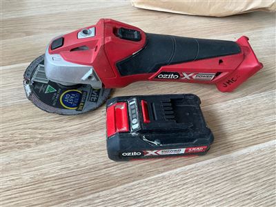 Ozito 18 V Cordless 115 mm Angle  Grinder with 1 Battery Thumbnail