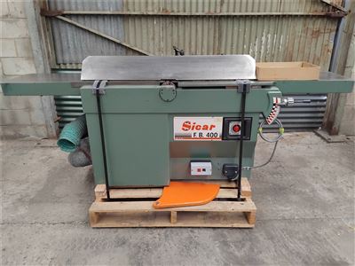 Surface Planer Sicar 400mm Wide x 2440mm Long 4hp 3 Phase with Qty 7 HSS, Tungsten, 4 Blade Sets - ( Collection From Blair Athol) Thumbnail