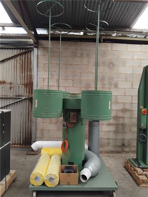 Dust Collector 4 Bag 500mm Diameter 5.5hp 3 Phase with Pipes & Disposable Plastic Lower Collection Bags, No Upper Filters, 3060mm Total Height - ( Collection From Blair Athol) Thumbnail