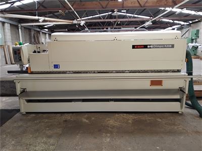 Edgebander SCM Olimpic K208 0.4, 1 & 2mm 3 Phase with Corner Rounder, Owner's Manual & Hot Melt Granules - Sold as is ( Buyer to Arrange uplight Collection From Blair Athol) Thumbnail