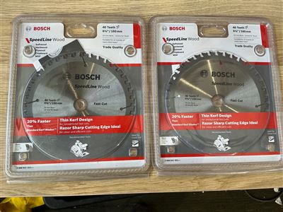 Bosch Circular Saw Blades Quantity of 2 -160 mm x20 mm Bore -Timber Cutting Thumbnail
