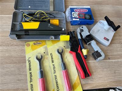 Cable Crimpers , Cable Id Set , Torque Wrenh & Paper Punch  Drill Thumbnail