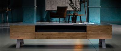 Krakatau TV Cabinet Teak Wood 2DR/1DRAWER, No Legs Available, RRP $2290 Thumbnail
