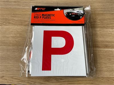 Magnetic Red  P Plate   -Quantity of 24 -x 2 Pack Thumbnail
