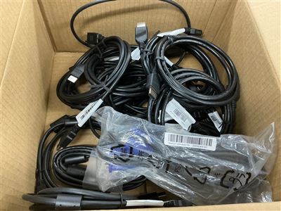 Box of USB A and HDMI Leads, Appears New Thumbnail