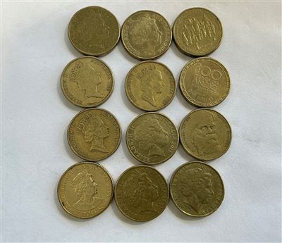 Australian $1 Coins – Lot of 12, Including Commemoratives Thumbnail