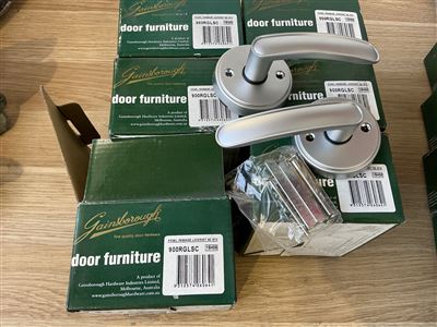 Gainsborough Passage Lever Door Sets - Satin Chrome    - Quantity of 6 Thumbnail