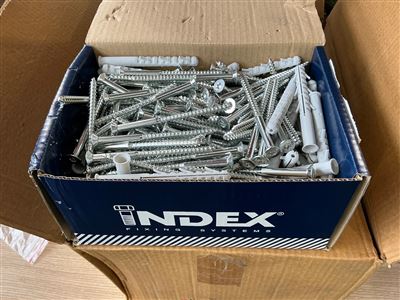 Timber Screw Fasteners with Wall Plug - Packet of 100 -Size 10 x100 - Sold per box of 100 screws Thumbnail