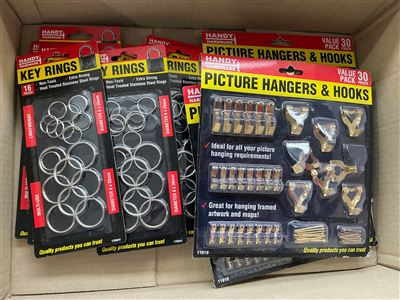 Key Rings - 16 PCE. - Quantity of 11 and 3 Picture Hanger Kits Thumbnail