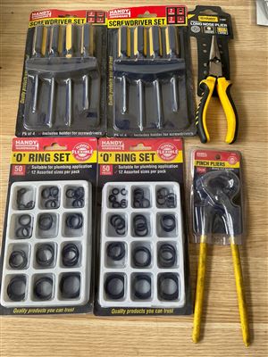 Screwdriver Sets ,Long Nose  Pliers , Pinchers - and 2  O-ring Sets Thumbnail