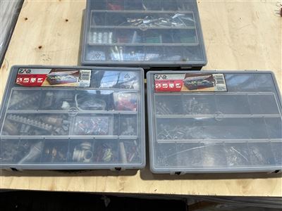 Organiser Containers x 3 with Fasteners and Auto Electrical Fittings Thumbnail
