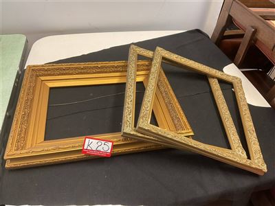 3 Gold Ornate Frames, 2 X 36 Cm X 44 Cm And 1 X 39 Cm X 50 Cm Thumbnail