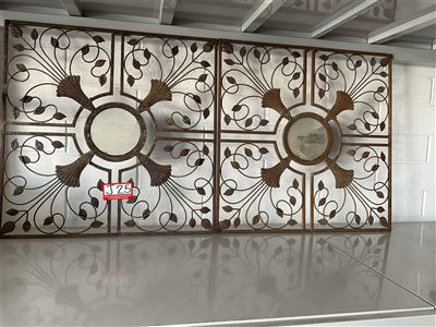 2 Decorative Metal Pieces, 55 Cm X 55 Cm Each Thumbnail