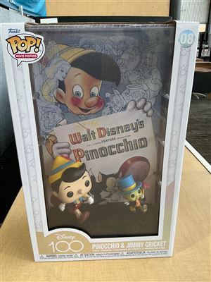 Funko Pop! Movie Posters #08 Pinocchio and Jiminy Cricket, Disney 100 Thumbnail
