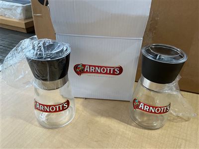Arnott's Branded Glass Grinders x 2, Boxed Thumbnail