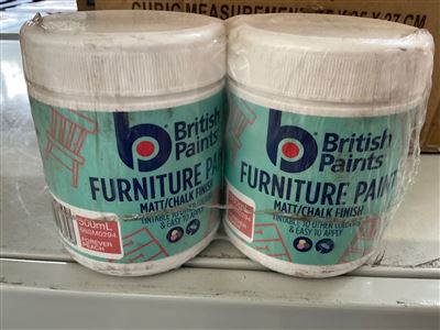 British Paints Furniture Paint - Forever Peach - Matt / Chalk  -2 Pack of500 Ml Thumbnail