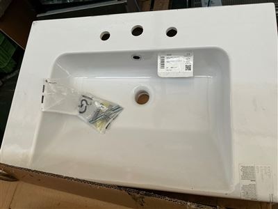 Vanity Basin -Wall Hung  - White Ceramic   3 Tap Hole - 750 mm x 500 mm Thumbnail