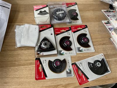 Quantity of 8 MAKITA Multi Tool Accessories and 3 Wire Brushes Thumbnail