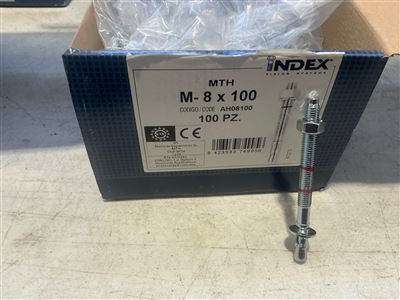 Anchor Lock Bolts- M 8 x 100 mm - Packet of 50 Bolts -Sold Per Packet Thumbnail