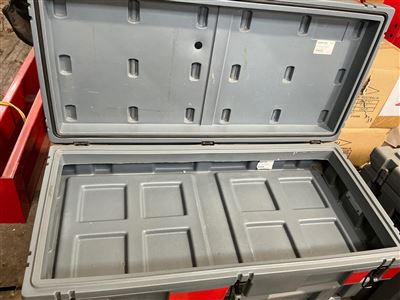 Plastic Lidded Low Height Storage Box - 1100 x 550 x 220  mm H (Grey  ) Thumbnail