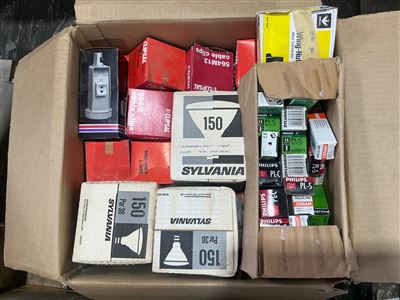 Quantity of 2 Boxes of Electrical Switch Switches Globes Cable Clips Thumbnail