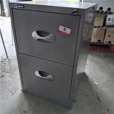 Steel Lockable 2 Drawer Filing Cabinet ( Collect From Victor Harbor ) Thumbnail