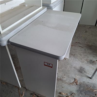 White Melamine Training Tables - Quantity.of 1  ( Collect From Victor Harbor ) Thumbnail