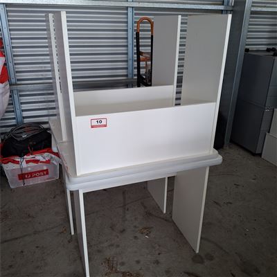 White Melamine Training Tables - Quantity.of 4 ( Collect From Victor Harbor ) Thumbnail