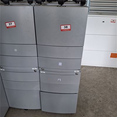Steel Mobile Pedestal File Units - Grey - Quantity.Of 6   -( Collect From Victor Harbor ) Thumbnail