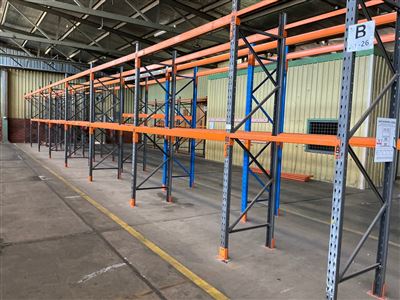 Pallet Racking, Dexion-6 Full Size Bays and 1 x 1/2 Half Bays - Overall Length 21. M Approx  3 Metre H Thumbnail