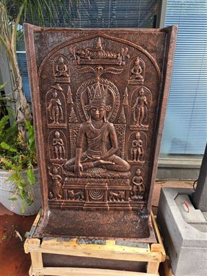 Buddha Relief Wall Water Feature with Basin, 740 x 360 x 1400mm Thumbnail