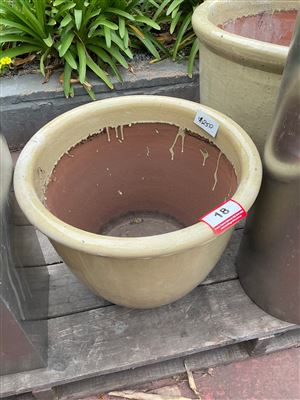Cream Glazed Pot, 480mm Diameter x 380mm High Thumbnail