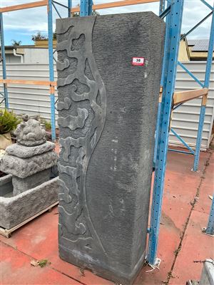 Tall Carved Relief Pillar, Dark Grey, 700mm Wide x 2000mm High Approx Thumbnail