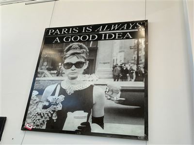 Large Framed Print, Paris Is Always A Good Idea, Black and White Thumbnail