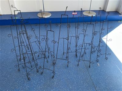 Approx 12 Black Wire Display Easels with Scroll Detail Thumbnail