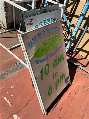 Approx 3 A-Frame Sandwich Board Signs, Serenity Water Gardens Thumbnail