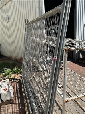 Approx 4 Galvanised Welded Mesh Fence Panels Thumbnail