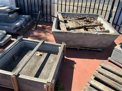 Large Rectangular Grey Concrete Trough Thumbnail