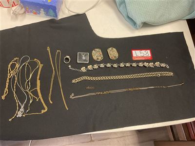 Opal Pendant, Bracelet, Gilded Chains Etc Thumbnail